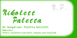 nikolett paletta business card